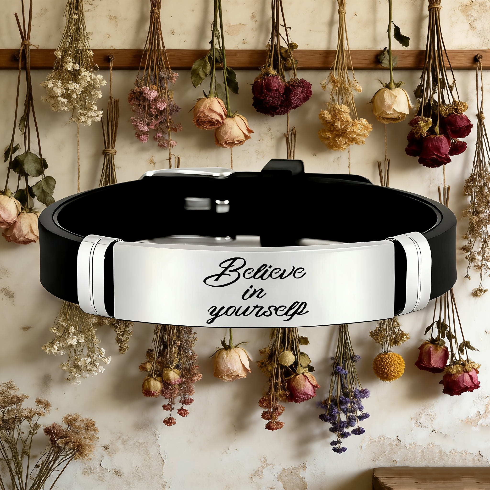 Women's Believe in Yourself Inspirational Silicone Bracelet